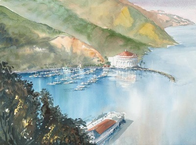 Catalina paintings by  local artist Ross Moore